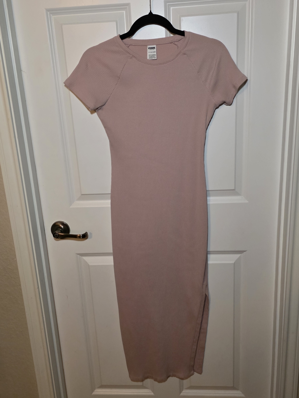 PINK Victoria's Secret Ribbed Maxi Dress - Dusty Rose